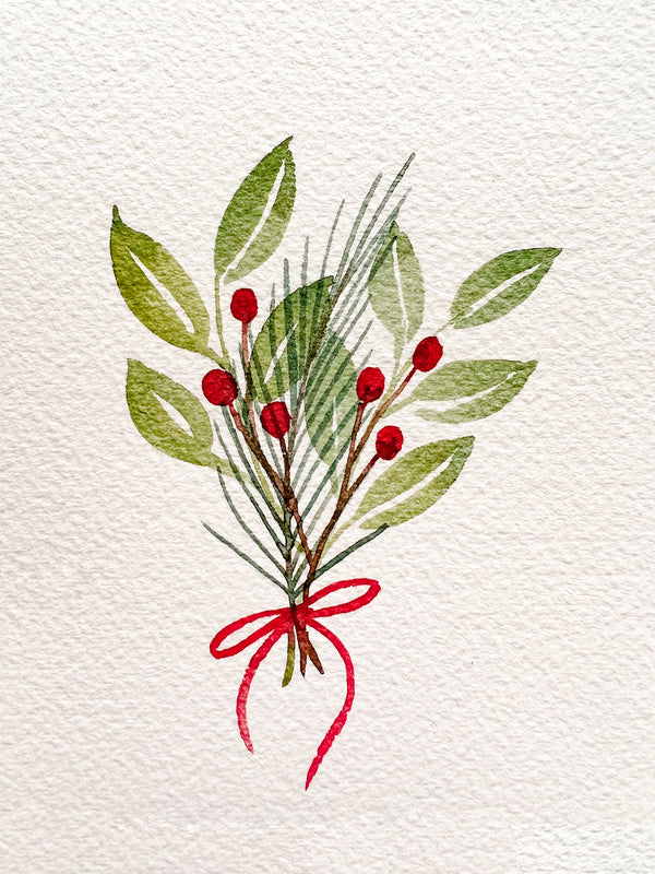 12/09/2023- Watercolor Holiday Wreath with Tram Colwin