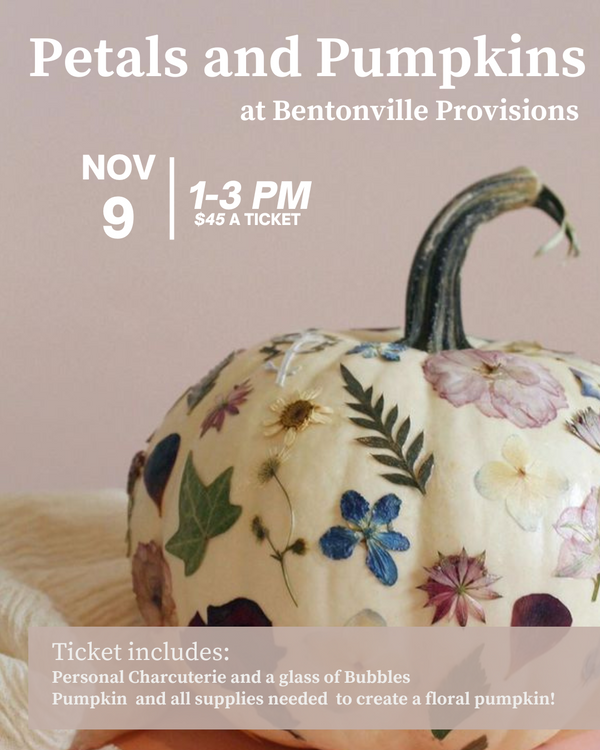 Petals and Pumpkins Hodgepodge Workshop 11/9 at 1 PM